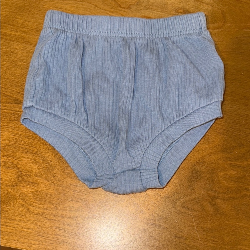 Dusty Blue Ribbed Kids Bloomer Style Shorts